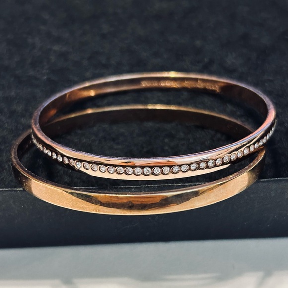 kate spade ♠️ Rose Gold Tone Bangle Set - Picture 3 of 10